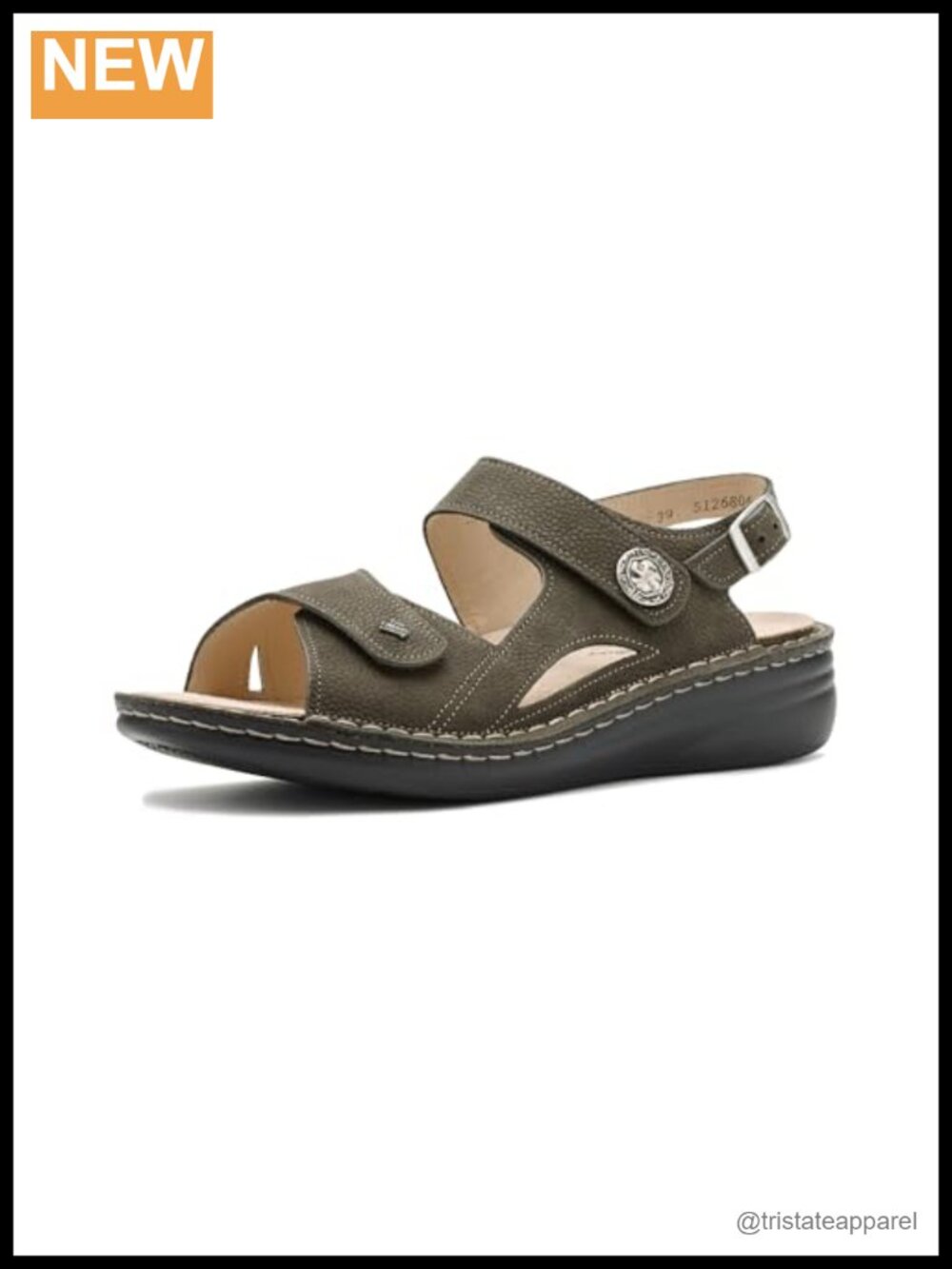 Finn Comfort Barbuda Leather Wedge Sandal